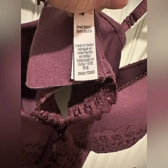 Victoria’s Secret Purple Lined Dem Longline Bustier Corset Bra 36D ✨*Brand New! - Picture 5 of 6